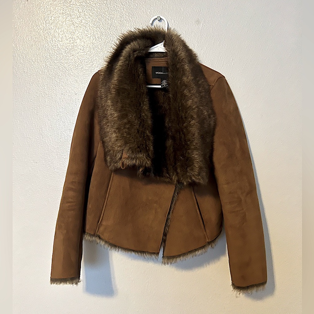 Faux Fur Jacket - Size Small